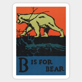 B is for Bear ABC Designed and Cut on Wood by CB Falls Sticker